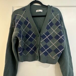 Hollister Argyle Cardigan Size M